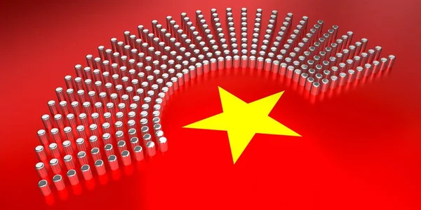 Bendera Vietnam Voting Konsep Pemilihan Parlemen Ilustrasi — Stok Foto
