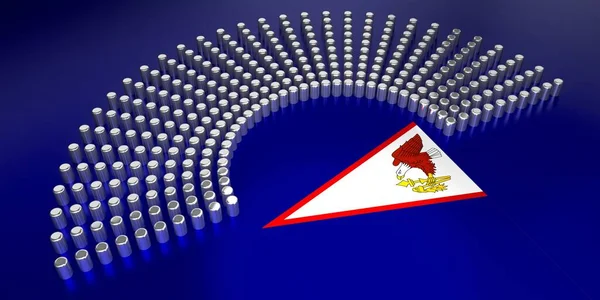 Amerikanisch Samoas Flagge Abstimmung Konzept Für Parlamentswahlen Illustration — Stockfoto