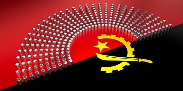Bandeira Angola Votação Conceito Eleitoral Parlamentar Ilustração — Fotografia de Stock