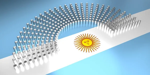 アルゼンチンの旗 議会選挙の概念 3Dイラスト — ストック写真