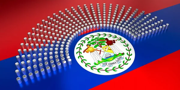 Belize Bayrağı Oylama Parlamento Seçim Konsepti Illüstrasyon — Stok fotoğraf
