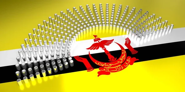 Bandeira Brunei Votação Conceito Eleição Parlamentar Ilustração — Fotografia de Stock