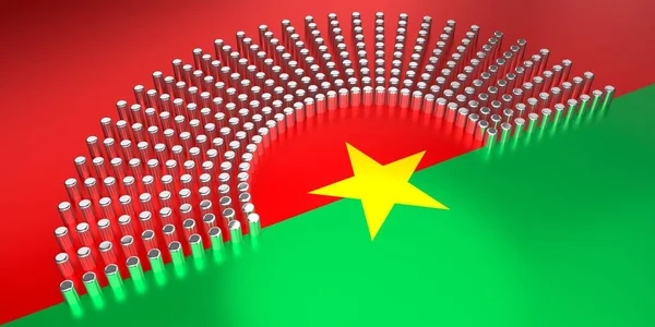 Bandera Burkina Faso Votación Concepto Electoral Parlamentario Ilustración — Foto de Stock