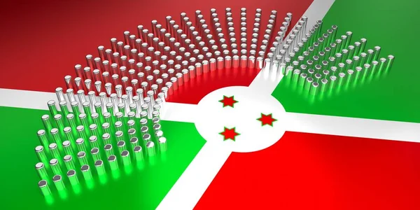 Burundi Flagga Röstning Parlamentsval Koncept Illustration — Stockfoto