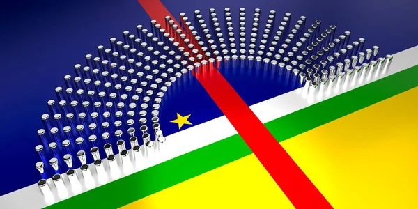 Bandera República Centroafricana Votación Concepto Electoral Parlamentario Ilustración —  Fotos de Stock