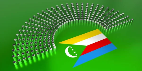 Bandera Comoras Votación Concepto Electoral Parlamentario Ilustración — Foto de Stock