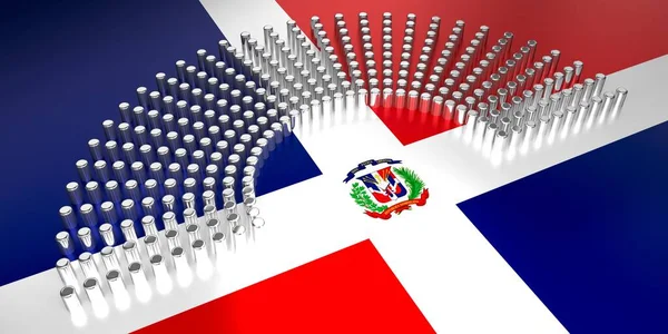 Repubblica Dominicana Bandiera Voto Concetto Elezione Parlamentare Illustrazione — Foto Stock