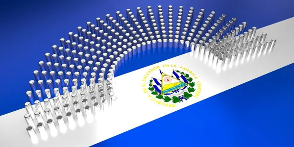 Salvadorská Vlajka Hlasování Koncepce Parlamentních Voleb Ilustrace — Stock fotografie