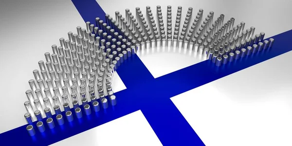 Bandera Finlandia Votación Concepto Elección Parlamentaria Ilustración — Foto de Stock