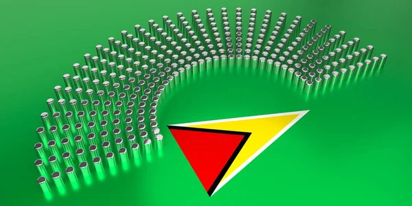 Bandeira Guiana Votação Conceito Eleição Parlamentar Ilustração — Fotografia de Stock