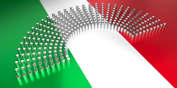 Itálie Vlajka Hlasování Koncepce Parlamentních Voleb Ilustrace — Stock fotografie