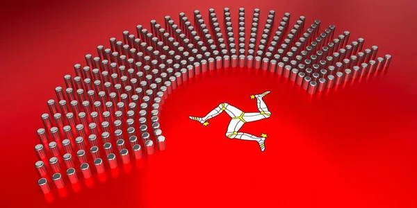 マン島の旗 議会選挙の概念 3Dイラスト — ストック写真