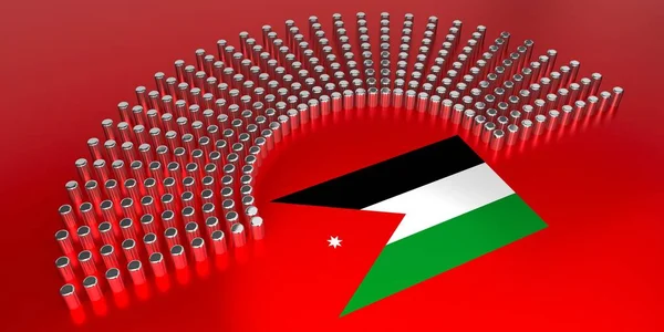 Bendera Yordania Voting Konsep Pemilihan Parlemen Ilustrasi — Stok Foto