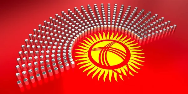 Kirgizië Vlag Stemmen Parlementsverkiezingen Concept Illustratie — Stockfoto
