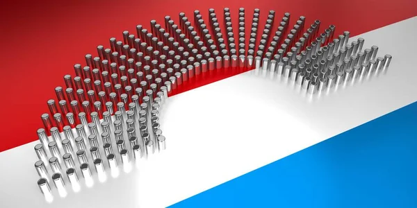 Luxemburgse Vlag Stemrecht Concept Van Parlementsverkiezingen Illustratie — Stockfoto