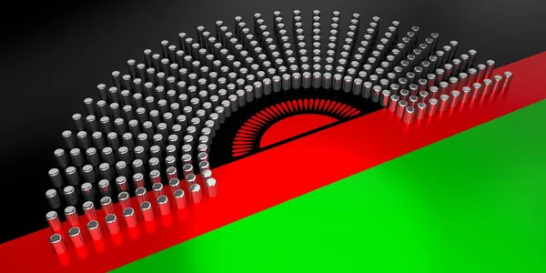 Malawi Zászló Szavazás Parlamenti Választási Koncepció Illusztráció — Stock Fotó
