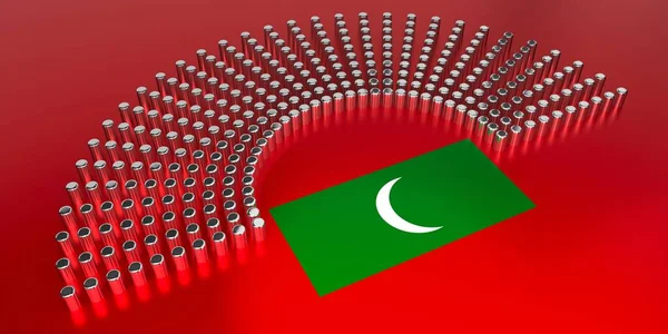 Maledivská Vlajka Hlasování Koncepce Parlamentních Voleb Ilustrace — Stock fotografie