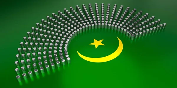 Mauritánská Vlajka Hlasování Koncepce Parlamentních Voleb Ilustrace — Stock fotografie