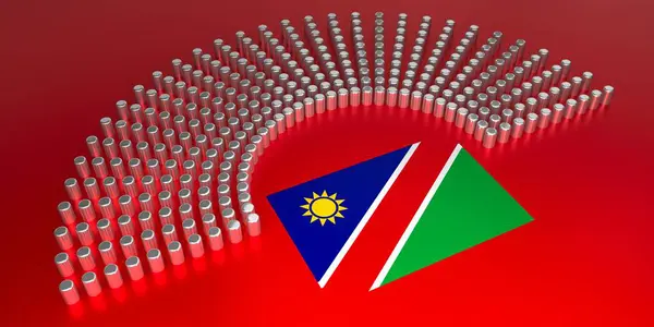 Bandera Namibia Votación Concepto Electoral Parlamentario Ilustración — Foto de Stock