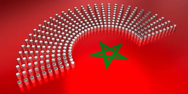 Bandeira Marrocos Votação Conceito Eleição Parlamentar Ilustração — Fotografia de Stock