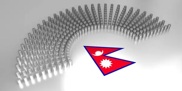 Флаг Непала Голосование Концепция Парламентских Выборов Иллюстрация — стоковое фото