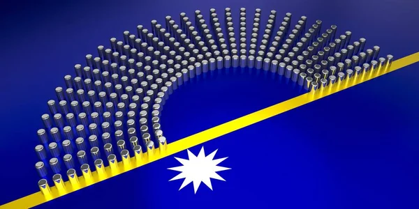 Bandeira Nauru Votação Conceito Eleição Parlamentar Ilustração — Fotografia de Stock