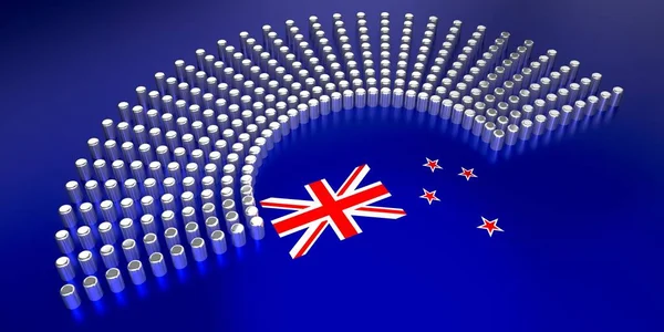 Zélandi Zászló Szavazás Parlamenti Választási Koncepció Illusztráció — Stock Fotó