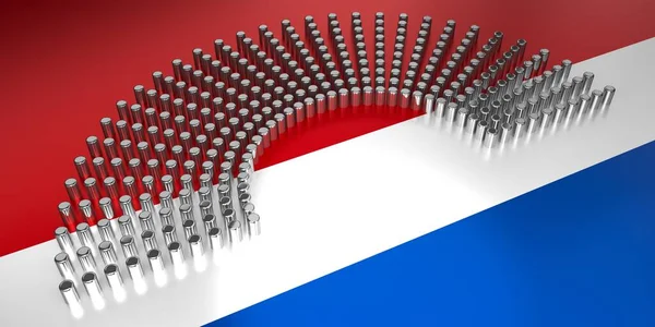 Hollanda Bayrağı Oylama Parlamento Seçim Konsepti Illüstrasyon — Stok fotoğraf