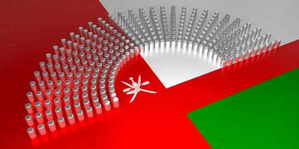 オマーン国旗 議会選挙の概念 3Dイラスト — ストック写真