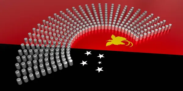Papouasie Nouvelle Guinée Drapeau Vote Concept Élection Parlementaire Illustration — Photo