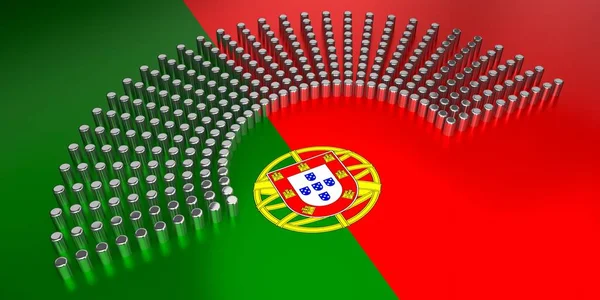 Portugal Flag Voting Parliamentary Election Concept Illustration — Stock Photo, Image