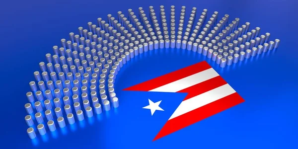 Puerto Rico Zászló Szavazás Parlamenti Választási Koncepció Illusztráció — Stock Fotó