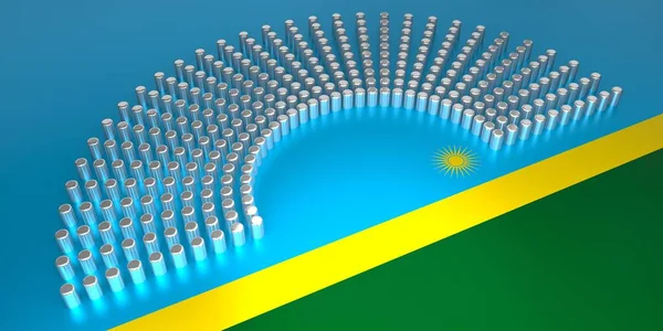 Ruanda Flagge Abstimmung Konzept Für Parlamentswahlen Illustration — Stockfoto