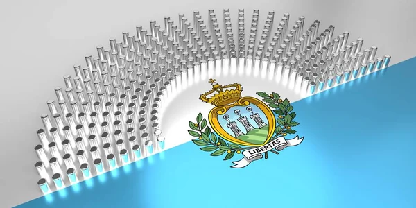 Flagge San Marinos Abstimmung Konzept Für Parlamentswahlen Illustration — Stockfoto
