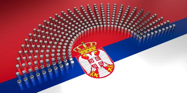 Прапор Сербії Голосування Парламентські Вибори Концепція Ілюстрація — стокове фото