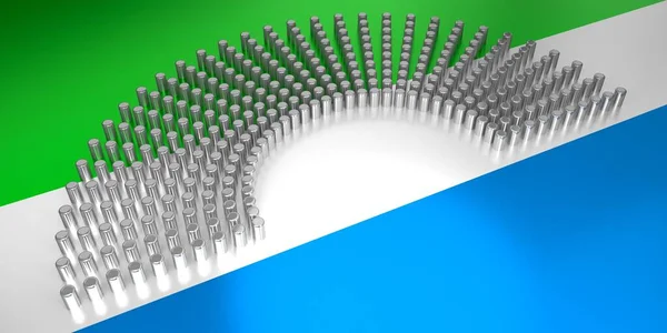 Bandera Sierra Leona Votación Concepto Electoral Parlamentario Ilustración — Foto de Stock