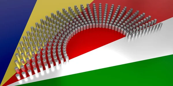 Seychellernas Flagga Röstning Parlamentsval Koncept Illustration — Stockfoto