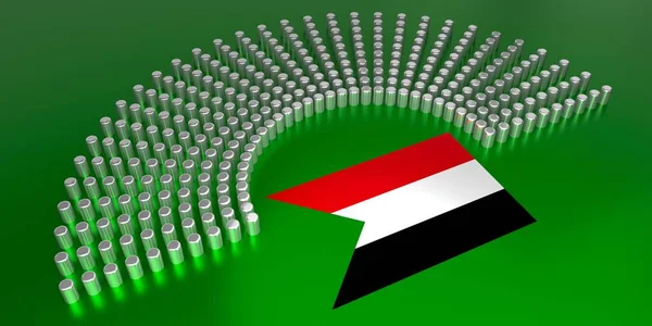 Флаг Судана Голосование Концепция Парламентских Выборов Иллюстрация — стоковое фото