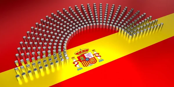 Spanien Flagga Röstning Parlamentsval Koncept Illustration — Stockfoto