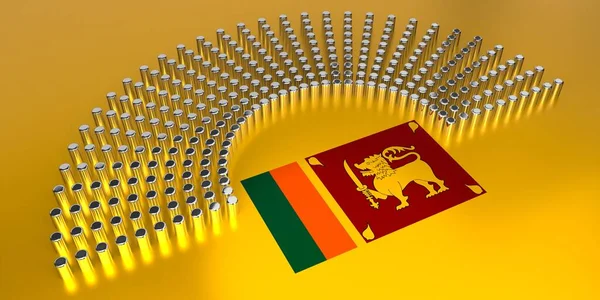 Прапор Шрі Ланки Голосування Парламентська Концепція Виборів Ілюстрація — стокове фото