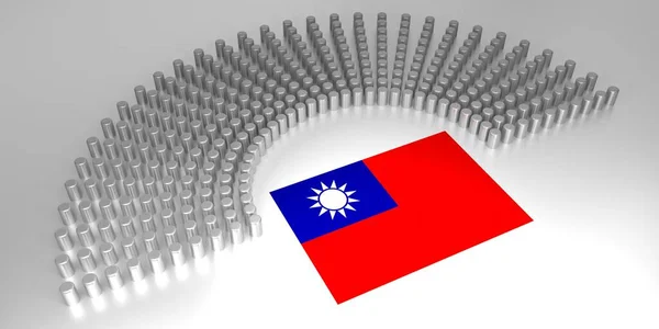 Flaga Tajwanu Głosowanie Koncepcja Wyborów Parlamentarnych Ilustracja — Zdjęcie stockowe