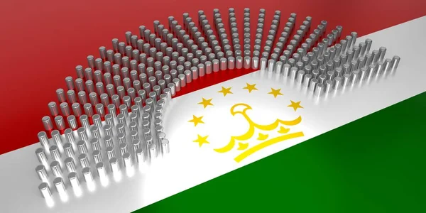 Tacikistan Bayrağı Oylama Parlamento Seçim Konsepti Illüstrasyon — Stok fotoğraf