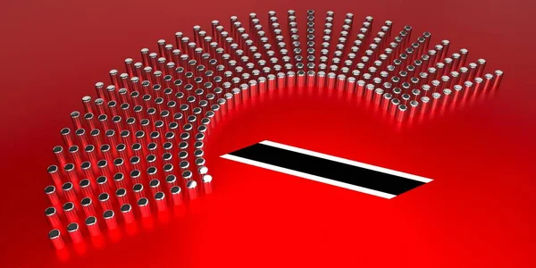 特立尼达和多巴哥国旗投票 议会选举概念 3D说明 — 图库照片