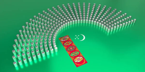 Turkmenistan Bandiera Votazione Concetto Elezione Parlamentare Illustrazione — Foto Stock