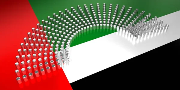 United Arab Emirates Flag Voting Parliamentary Election Concept Illustration — Stock Photo, Image