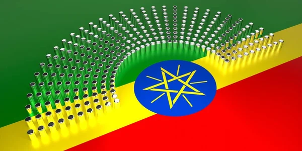 Ефіопія Прапор Голосування Парламентські Вибори Концепції Ілюстрація — стокове фото