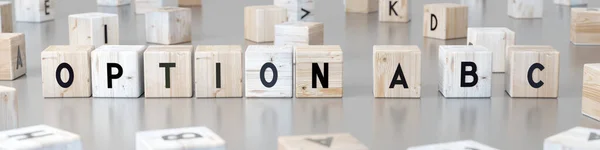 Option Word Wooden Blocks Illustration — Stock Photo, Image