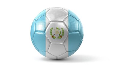 Guatemala - futbol topunda ulusal bayrak - 3D illüstrasyon