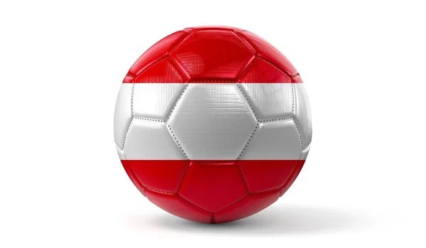 Áustria Bandeira Nacional Bola Futebol Ilustração — Fotografia de Stock
