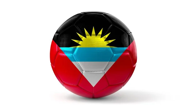 Antigua Barbuda Nationale Vlag Voetbal Illustratie — Stockfoto